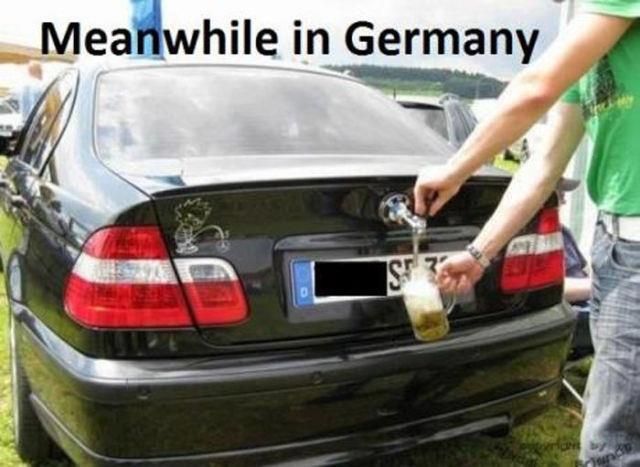 Auto mit Bierhahn